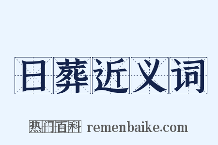 日葬近义词是什么意思的图片